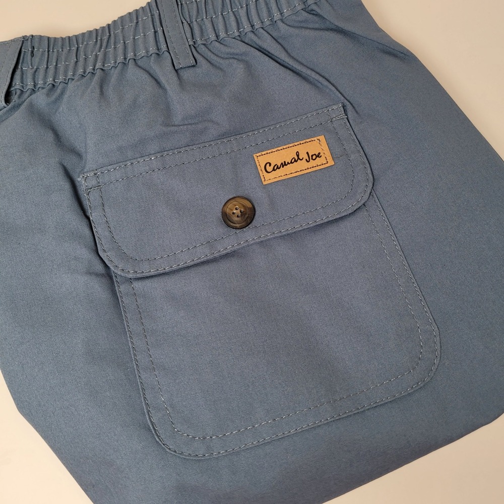 Haband Casual Joe Shorts Mens 38 Blue New Elastic Waist Utility Style 027